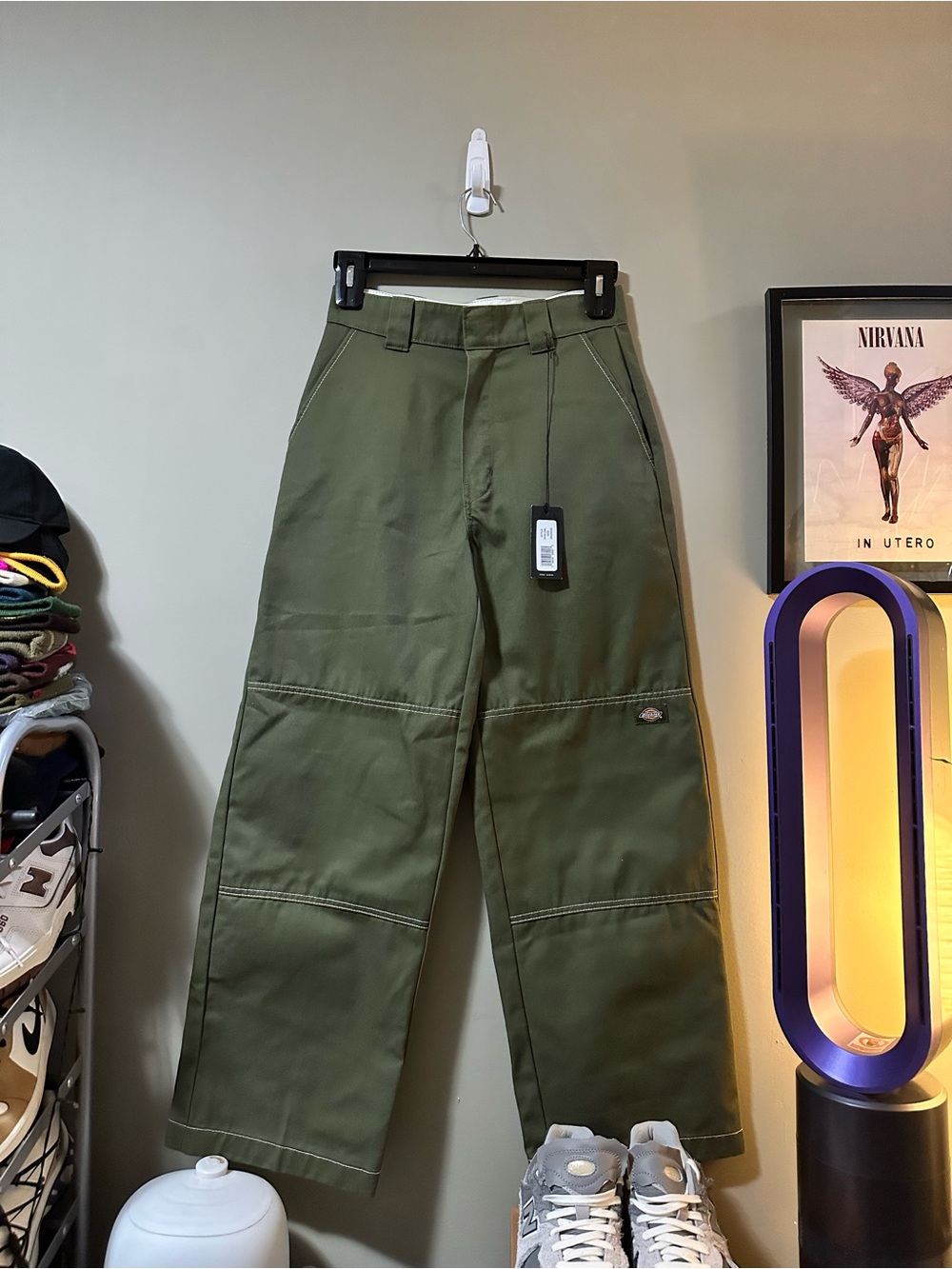 Dickies Olive Green Work Baggy Pants - Women's